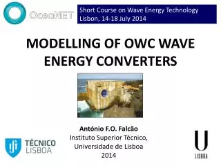 MODELLING OF OWC WAVE ENERGY CONVERTERS