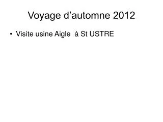 voyage d automne 2012