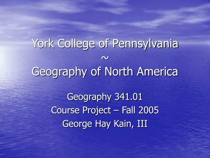 york college of pennsylvania geography of north america