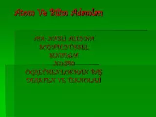 atom ve bilim adamlar