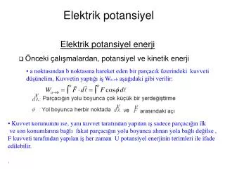 elektrik potansiyel