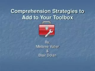 Comprehension Strategies to Add to Your Toolbox