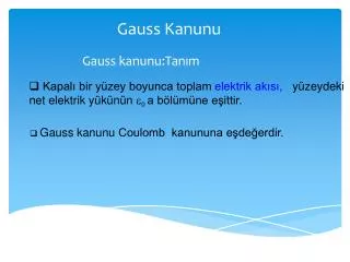 gauss kanunu
