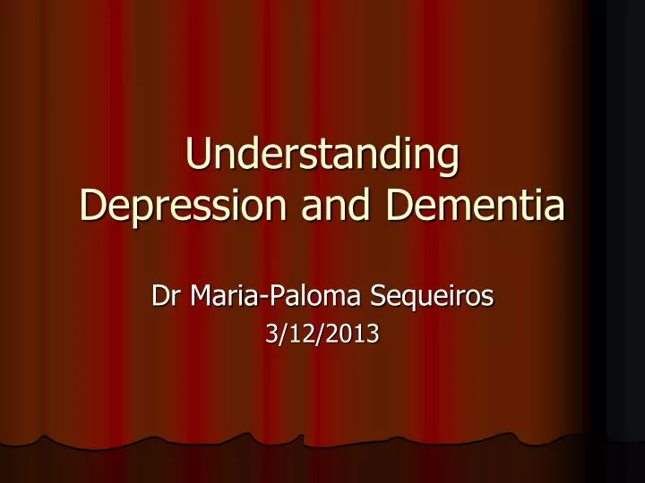 understanding depression and dementia