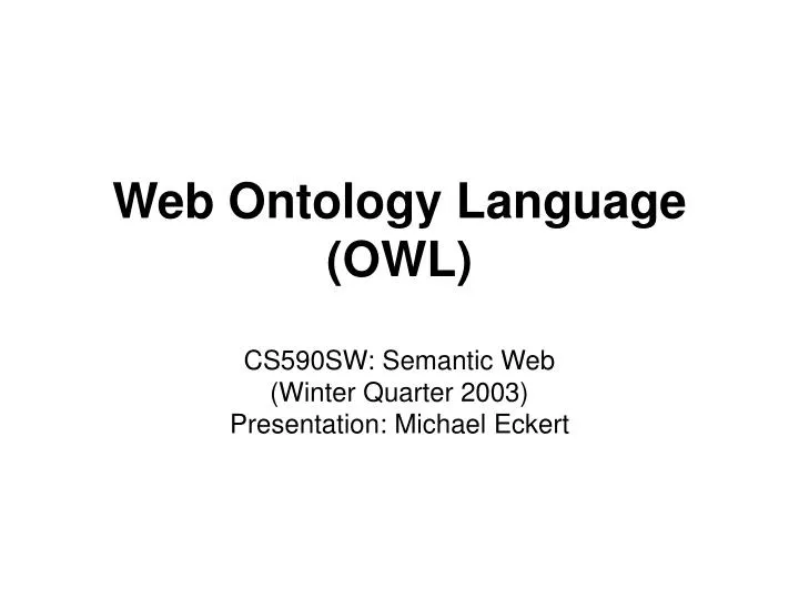 web ontology language owl
