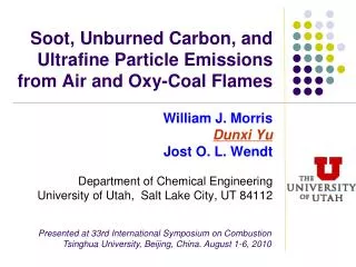 Soot, Unburned Carbon, and Ultrafine Particle Emissions from Air and Oxy-Coal Flames