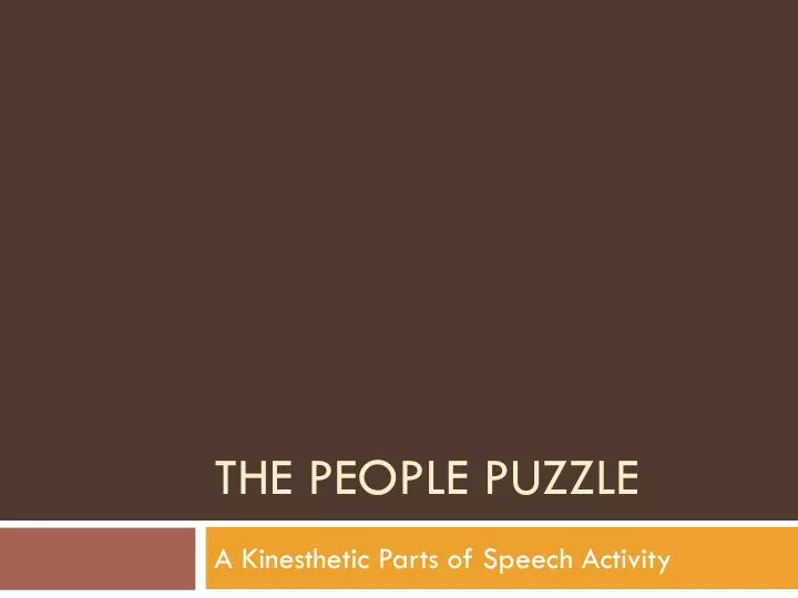 the people puzzle