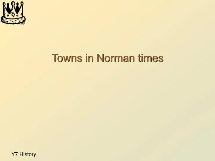 towns in norman times
