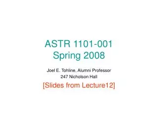 ASTR 1101-001 Spring 2008