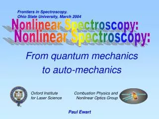 From quantum mechanics to auto-mechanics