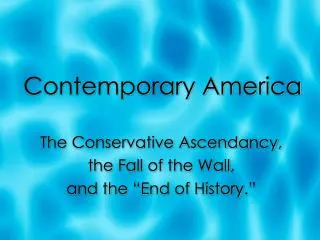 Contemporary America