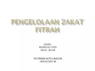 pengelolaan zakat fitrah