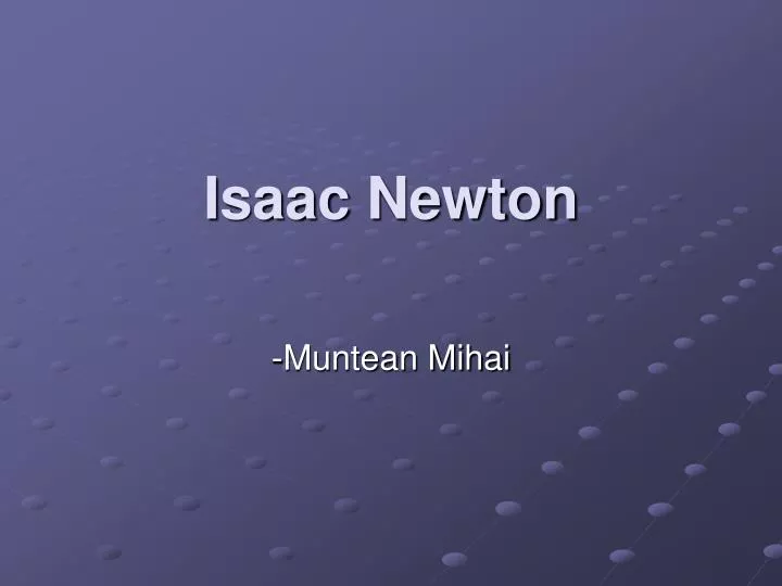 isaac newton