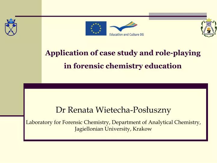 application of case study and role playing in forensic chemistry education
