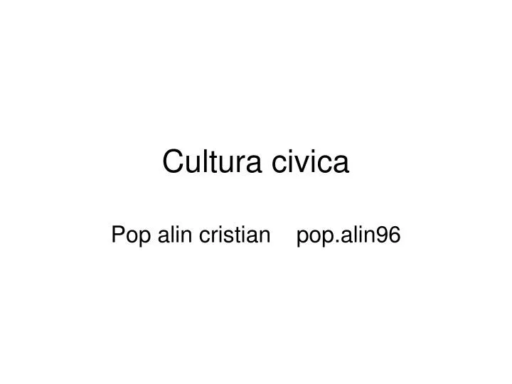 cultura civica