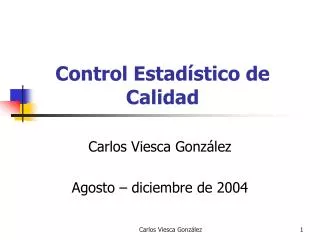 control estad stico de calidad