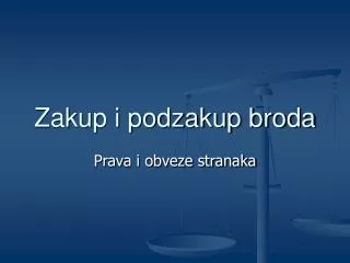 zakup i podzakup broda