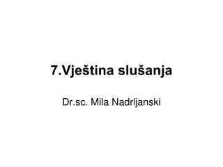 7 vje tina slu anja