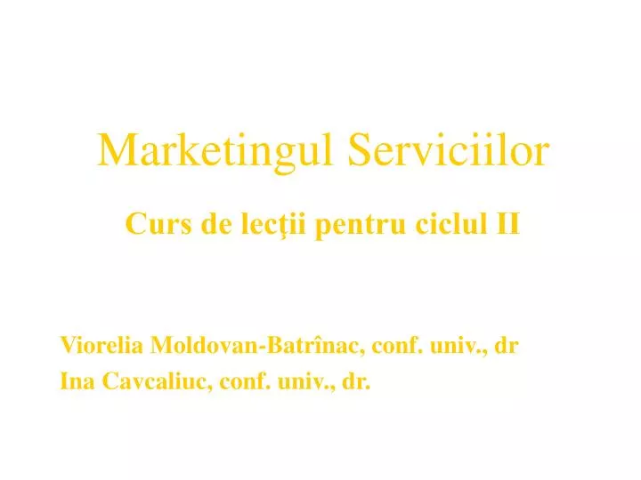 marketingul serviciilor