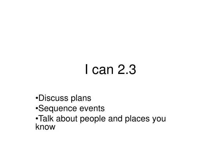 i can 2 3