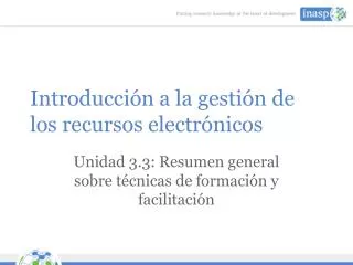 introducci n a la gesti n de los recursos electr nicos