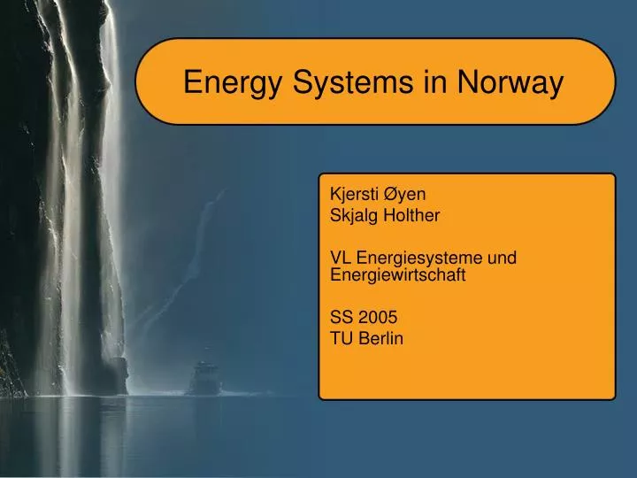 energy systems in norway