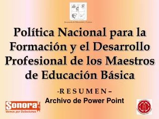pol tica nacional para la formaci n y el desarrollo profesional de los maestros de educaci n b sica