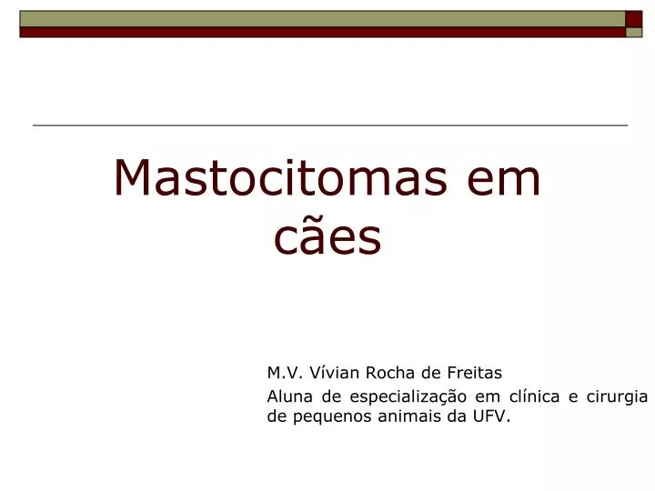 mastocitomas em c es