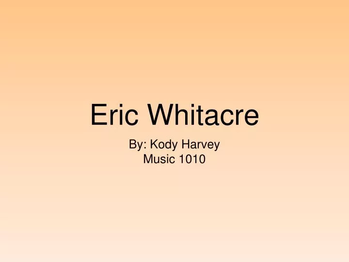 eric whitacre