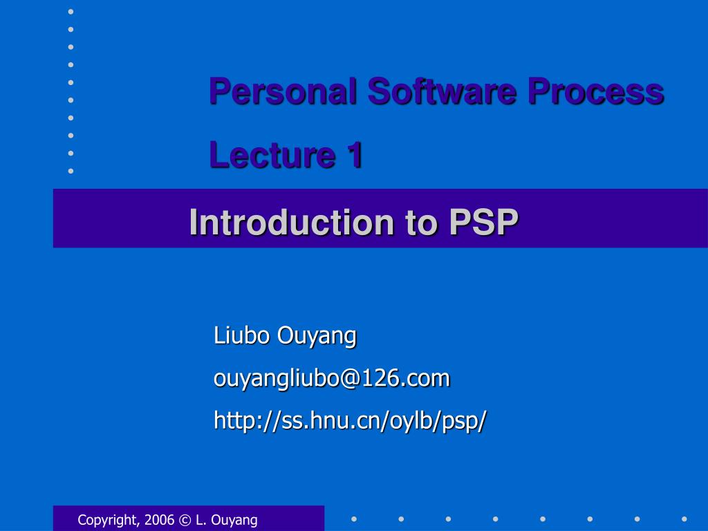 PPT - Introduction to PSP PowerPoint Presentation, free download - ID ...