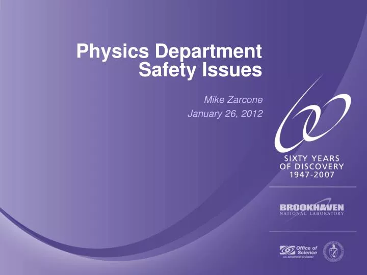 physics department safety issues