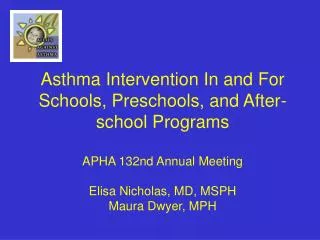 Asthma can significantly disrupt the education process