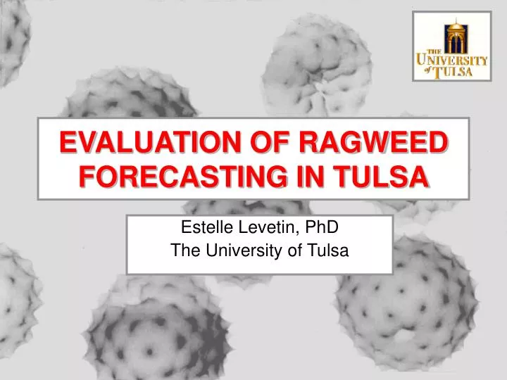 evaluation of ragweed forecasting in tulsa