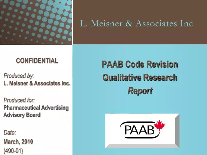 paab code revision qualitative research report