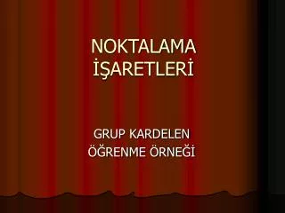 noktalama aretler