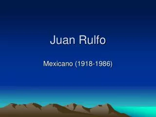 juan rulfo