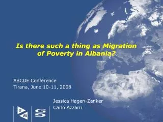 Is there such a thing as Migration of Poverty in Albania?