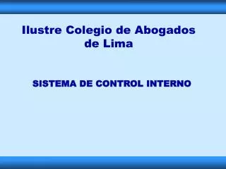 ilustre colegio de abogados de lima