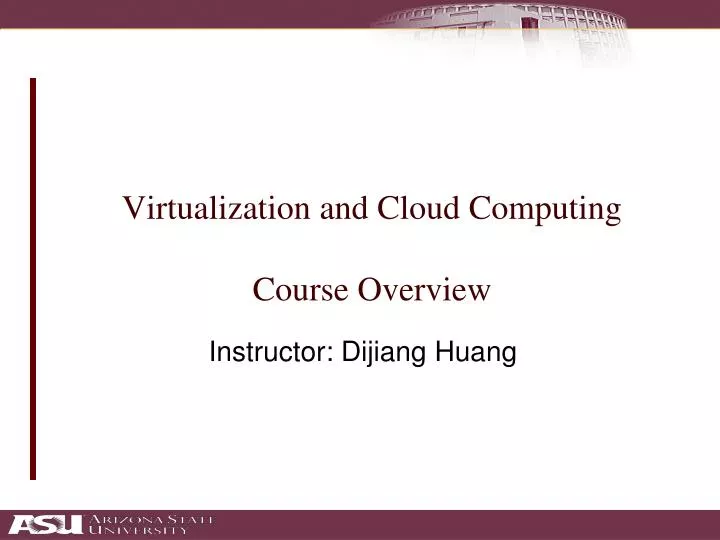 virtualization and cloud computing course overview