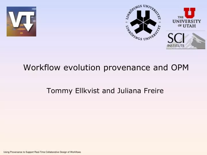 workflow evolution provenance and opm