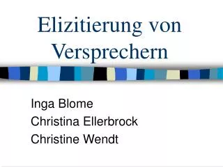 elizitierung von versprechern
