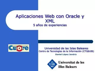 aplicaciones web con oracle y xml 5 a os de experiencias