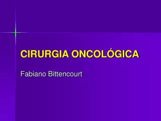cirurgia oncol gica