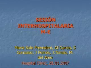 sesi n interhospitalaria m e