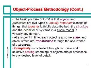 Object-Process Methodology (Cont.)