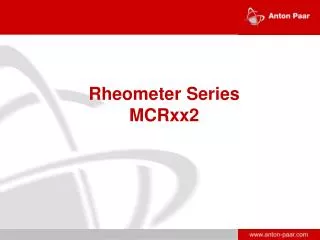 Rheometer Series MCRxx2