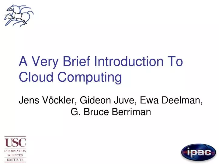 a very brief introduction to cloud computing