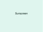 Sunscreen - slide 1