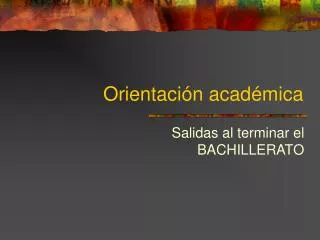 orientaci n acad mica