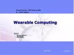 Wearable Computing - slide 1